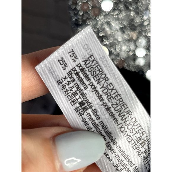 ZARA SILVER SLEEVELESS SEQUINED DRAPED MINI DRESS SIZE M . NEW WITHOUT TAGS - Picture 5 of 5